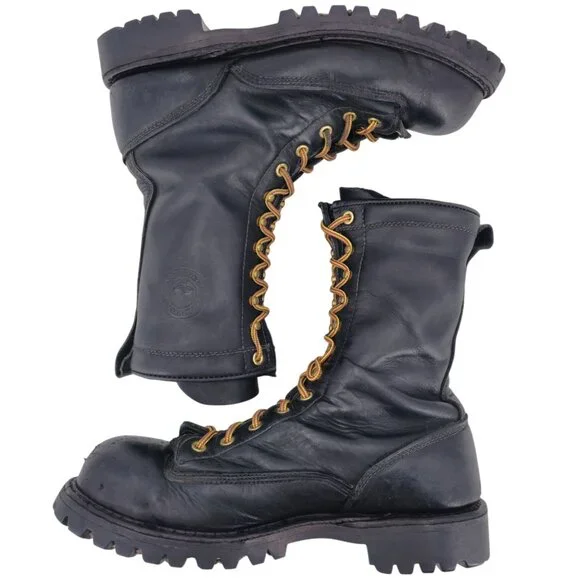 White's Hathorn Boots Men 10.5 Black Leather Work Boots USA Explorer Firefighter - Picture 5 of 16